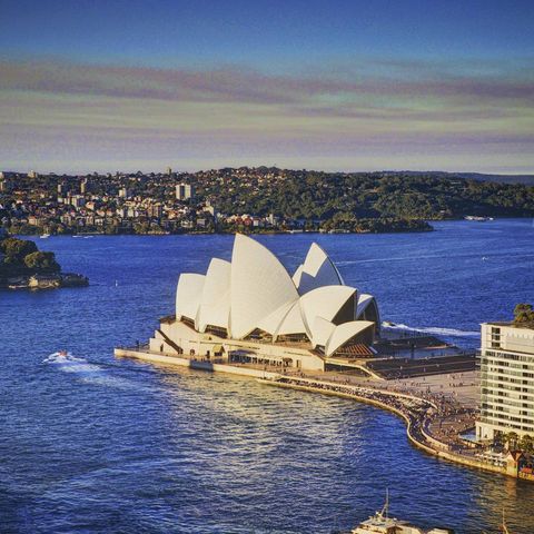 bird's eye view of the Sydney Opera House